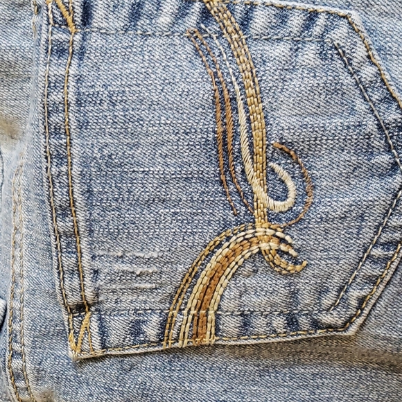 Lei Sophia Hipster Flare Jeans Y2K Distressed - Picture 12 of 12